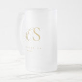 Chope Givrée Initiales de mariage simplement élégantes Or ID102 (Devant gauche)