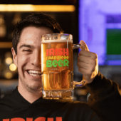 Chope Givrée Irlandais J'Avais Plus De Viande De Verre Frosted 