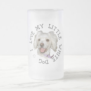 Chope Givrée J'adore mon petit chien blanc Caniche / Bichon