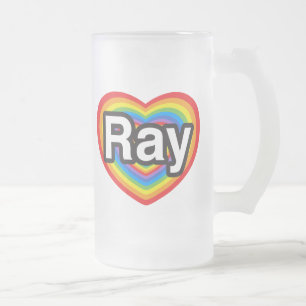Chope Givrée J'adore Ray. Je t'aime Ray. Cœur