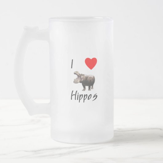 Chope Givrée J'aime des hippopotames (2) (Gauche)
