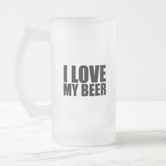 Chope Givrée J'aime ma bière (Gauche)