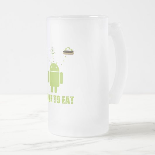 Chope Givrée J'aime manger (l'humour androïde de programmateur (Devant droit)