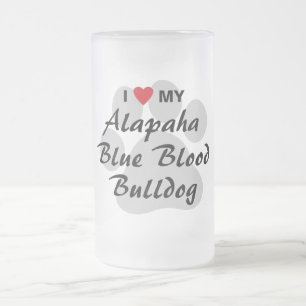 Chope Givrée J'aime mon bouledogue de sang bleu d'Alapaha