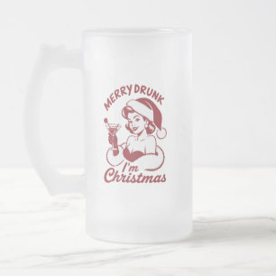 Chope Givrée Je suis ivre Noël Cocktail Snarky Boire