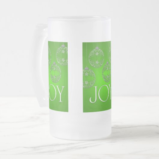 Chope Givrée Joy Ornaments sur vert émeraude élégant (Devant gauche)