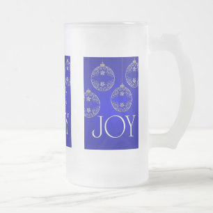 Chope Givrée Joy Ornements sur le bleu cobalt élégant