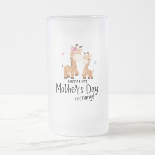 Chope Givrée Joyeuse fête des mères 🦒 Giraffe + Papillons (Centre)