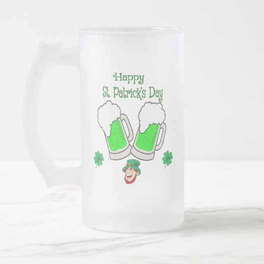 Chope Givrée Joyeuse Saint-Patrick, Bière Verte (Gauche)