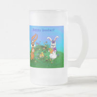 Joyeuses Pâques ! Lapin avec Bunny et Poussin