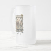 Chope Givrée Joyeux anniversaire - pattes en pierre - (Devant gauche)