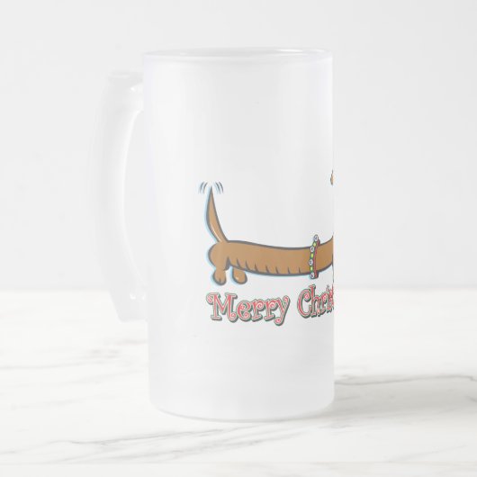 Chope Givrée Joyeux Noël Dachshund (Devant gauche)