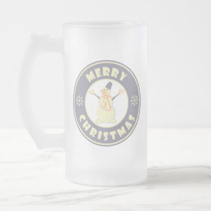 Chope Givrée Joyeux Noël heureux bonhomme de neige célèbre styl