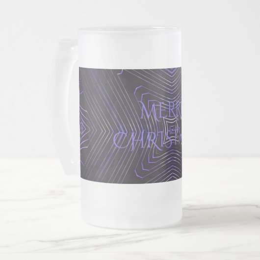 Chope Givrée Joyeux Noël noir pourpre Kaleidoscope design (Devant gauche)