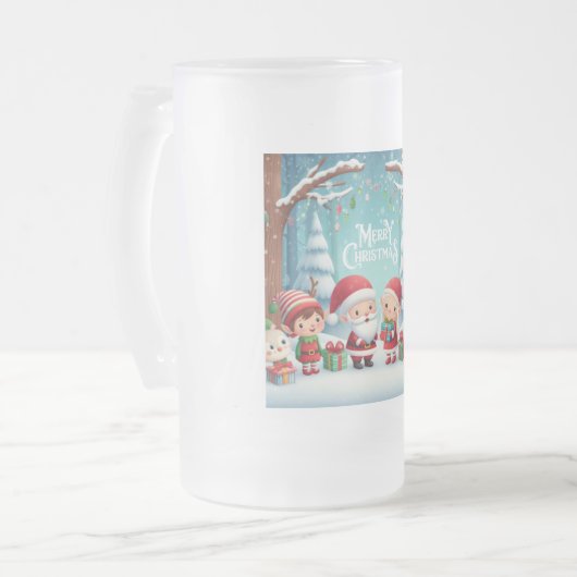 Chope Givrée Joyeux Noël/père Noël/neige elfes (Devant gauche)