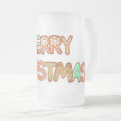 Chope Givrée Joyeux Noël Typographie du pain d'épices (Devant droit)