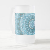 Chope Givrée Kaleidoscope / Mandala Bleu Clair (Devant gauche)
