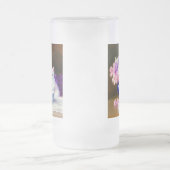 Chope Givrée Kitten blanc vintage avec ruban violet (Centre)