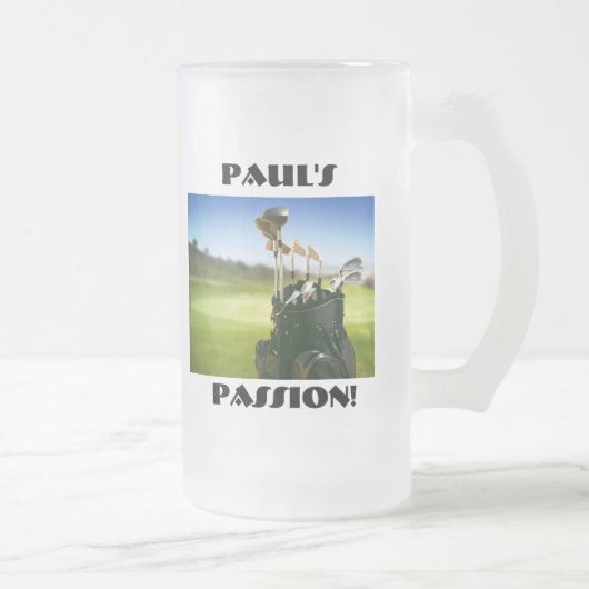 Chope Givrée La passion de Paul (golf) ! 16oz. Stein. (Droit)