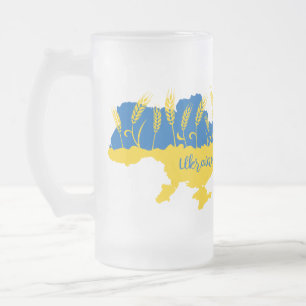 Chope Givrée La typographie ukrainienne et l'oreille au blé sur