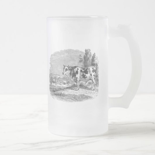 Chope Givrée La vache repérée par cru rétro Taureau effraye (Droit)