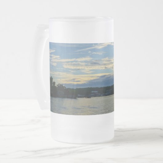 Chope Givrée Lake Of The Ozarks Blue Sunset Frosted Glass Beer (Devant gauche)