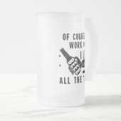 Chope Givrée Le Humour de la bière en noir (Devant droit)