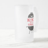 Chope Givrée Le Roi Du Grill, Blanc Noir Couronne Rouge (Devant droit)