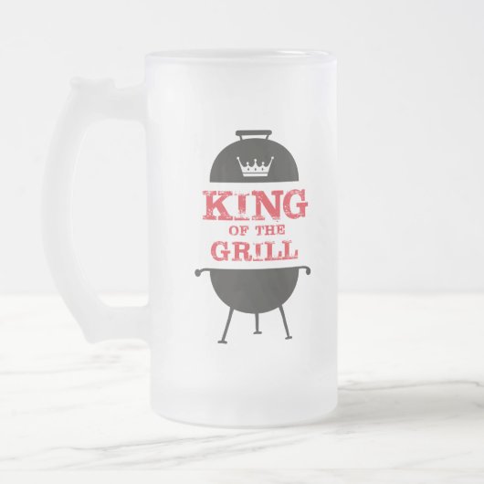 Chope Givrée Le Roi Du Grill, Blanc Noir Couronne Rouge (Gauche)