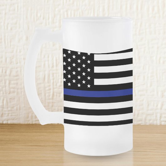 Chope Givrée Ligne Bleue Mince - Drapeau Américain