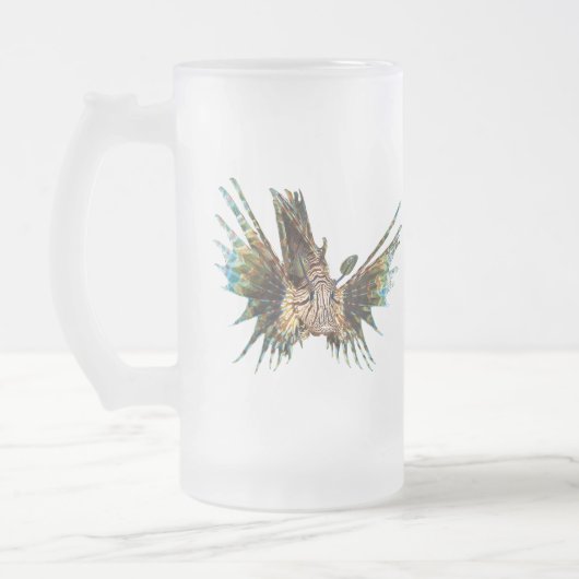 Chope Givrée Lionfish - Conception Abstraite - Découpé d'une ph (Gauche)