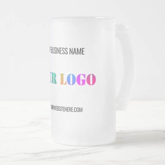 Chope Givrée Logo de l'entreprise personnalisée Modèle en verre (Devant droit)