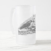 Chope Givrée Loup et corbeau - Design noir et blanc (Devant gauche)