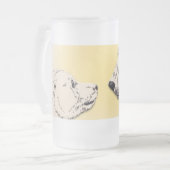 Chope Givrée L'ours en verre de bière d'ours blanc attaque la (Devant gauche)