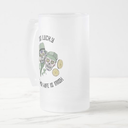 Chope Givrée Lucky Irish Sugar Skulls St Patrick's Day (Devant gauche)