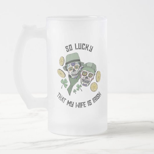 Chope Givrée Lucky Irish Sugar Skulls St Patrick's Day (Gauche)