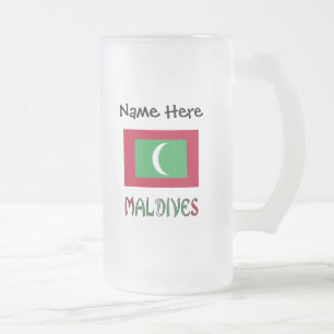 Chope Givrée Maldives Drapeau Maldivien Noir Personnalisation 