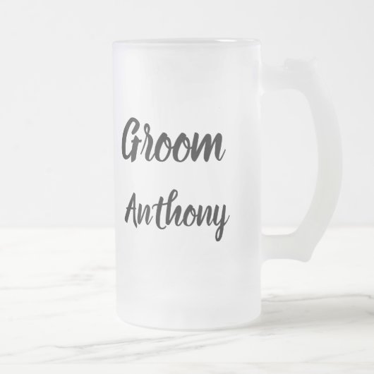 Chope Givrée Mariage de cadeaux de Groom Black and White Custom (Droit)