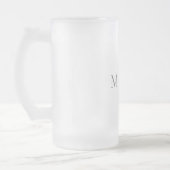 Chope Givrée Mariage de monogramme gris simple (Gauche)