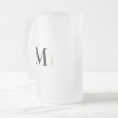 Chope Givrée Mariage Monogramme Gold et Black (Devant gauche)