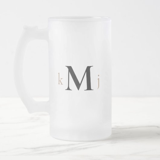 Chope Givrée Mariage Monogramme Gold et Black (Gauche)