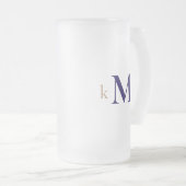 Chope Givrée Mariage Monogramme Gold & Navy (Devant droit)