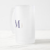 Chope Givrée Mariage Monogramme Gold & Navy (Devant gauche)