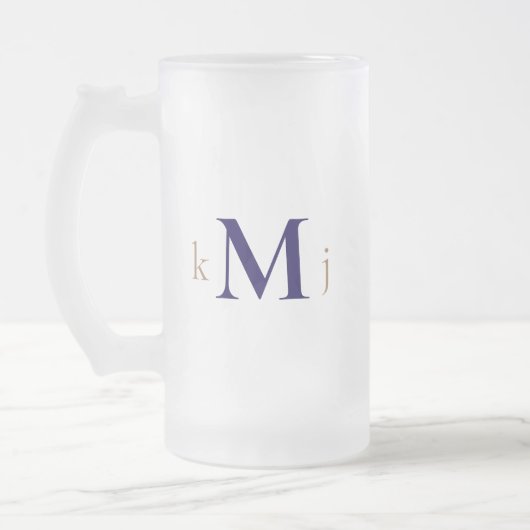 Chope Givrée Mariage Monogramme Gold & Navy (Gauche)