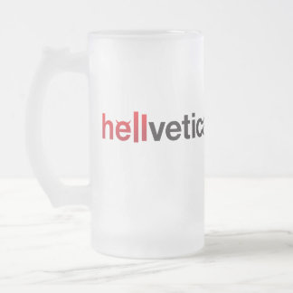 Chope Givrée Marque rouge et noir Helvetica