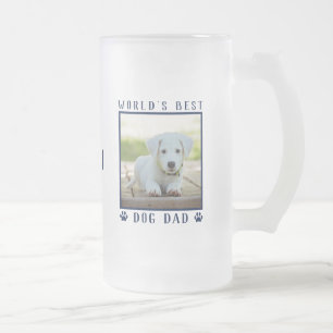 Chope Givrée Meilleur Papa Chien du Monde Empreintes de Patte N