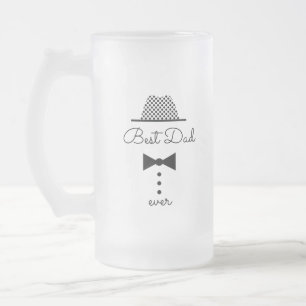 Chope Givrée Meilleur Papa Ever, Noir et Blanc