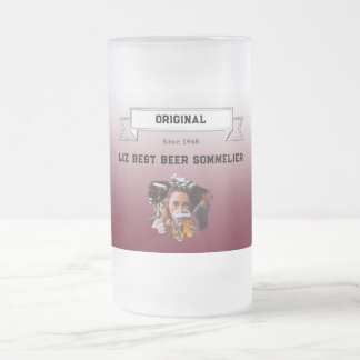 Chope Givrée Meilleur Sommelier de Bière Photo à Dégradé Rouge 