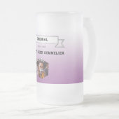 Chope Givrée Meilleur Sommelier de bière Violet Blanc Dégradé & (Devant droit)