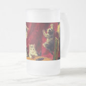 Chope Givrée Mère Chat et chatons Jouer avec la guitare (Devant droit)